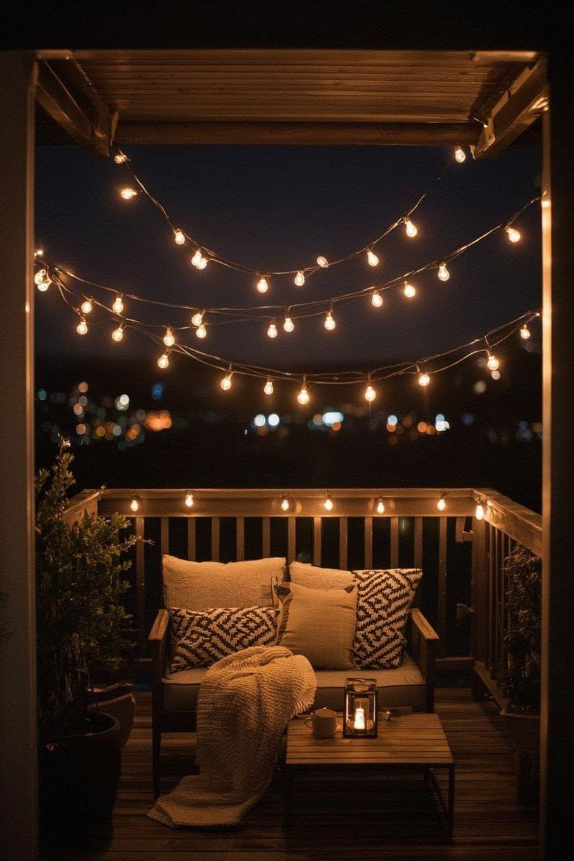 String Lights Balcony