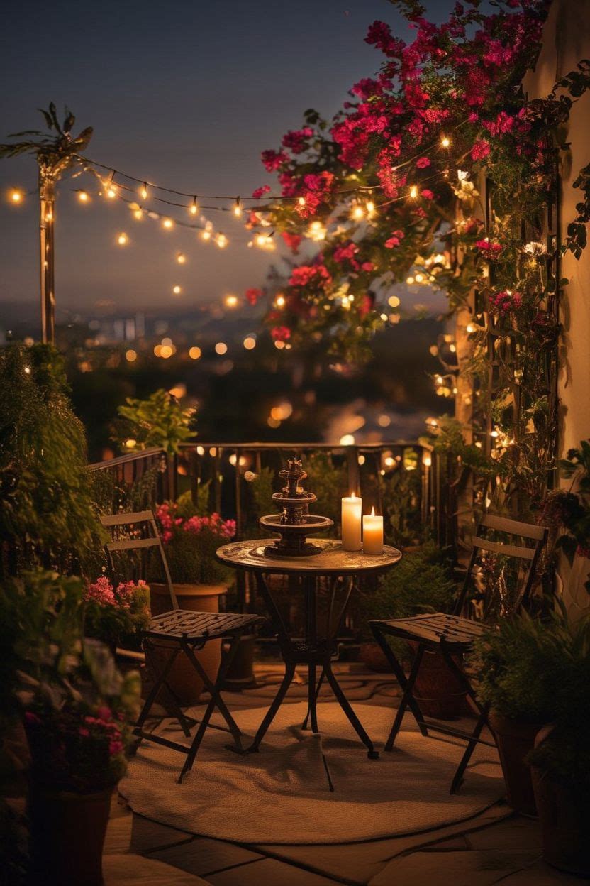 Cosy Balcony Garden Seating Area