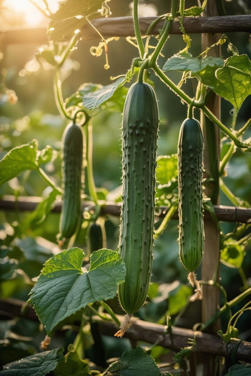 Supporting Cucumber Fruits on Trellis