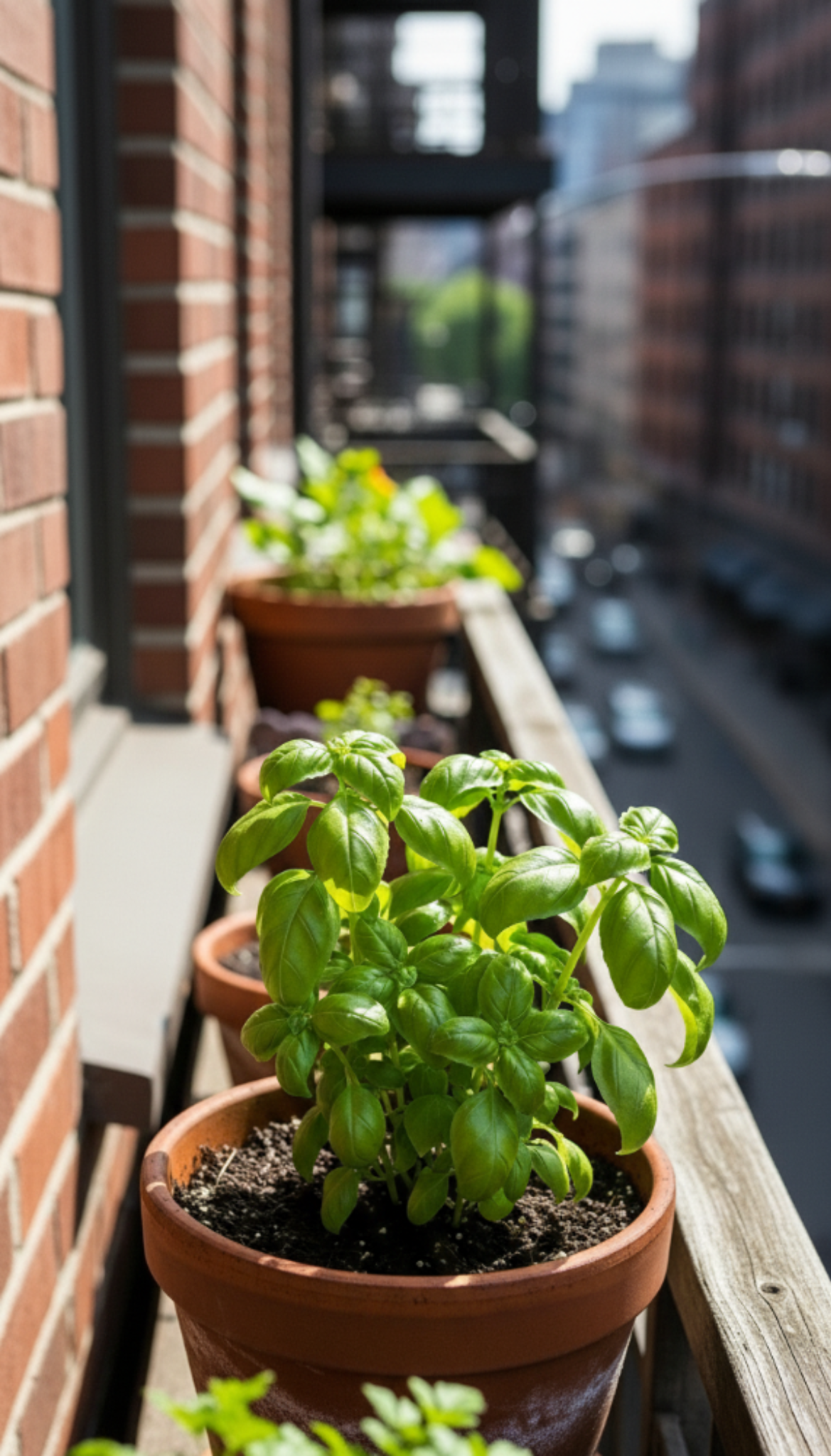 Balcony Basil Herb Pot