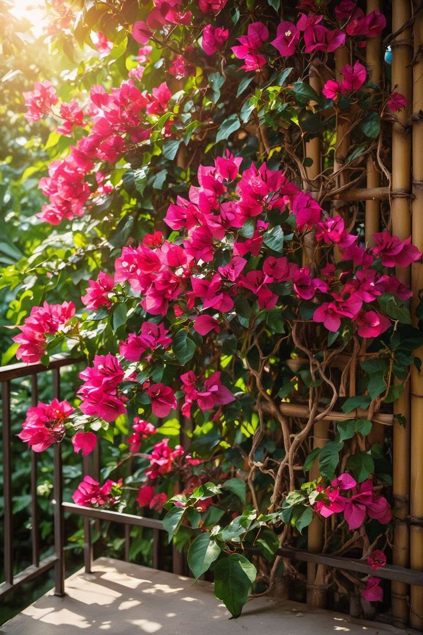 Bougainvillea on Balcony Trellis