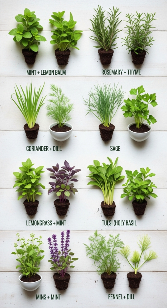 Herb combinations for companion planting