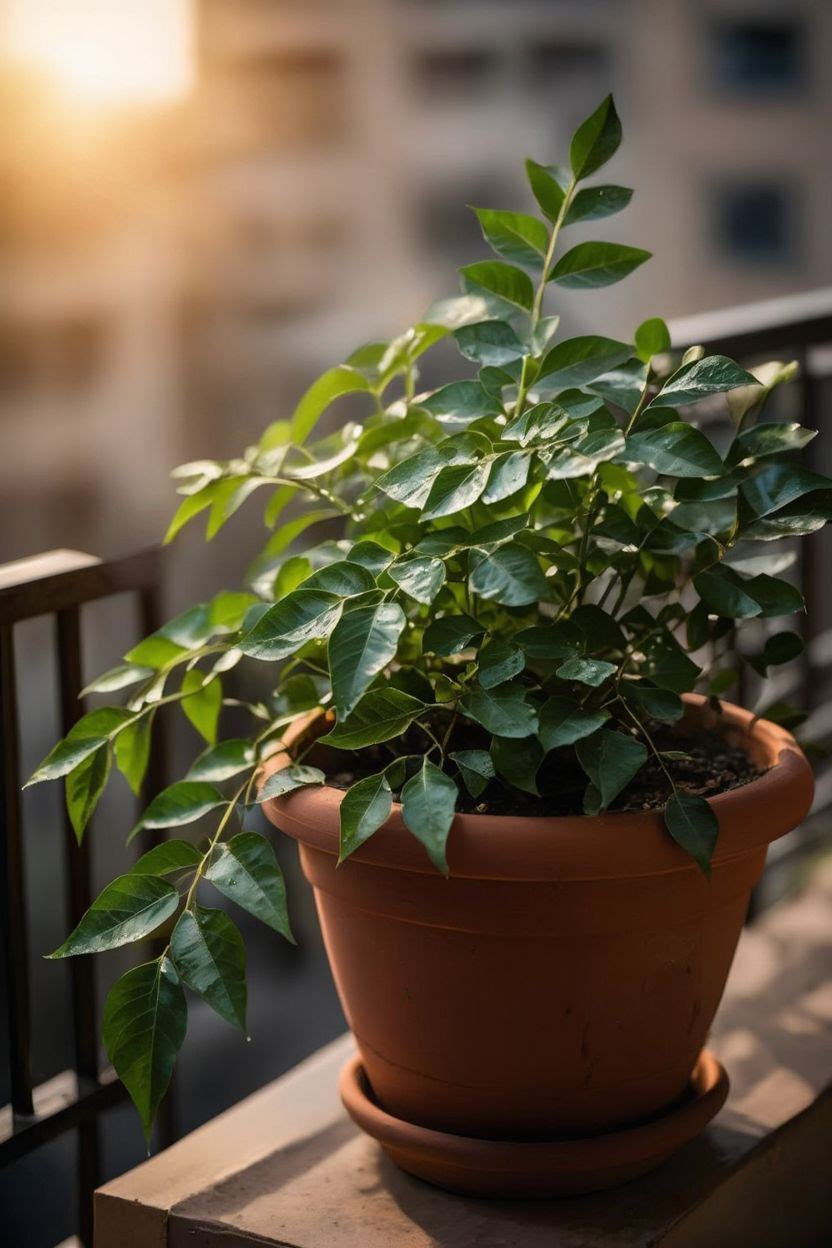 Curry Leaf Plant in Apartment Balcony
