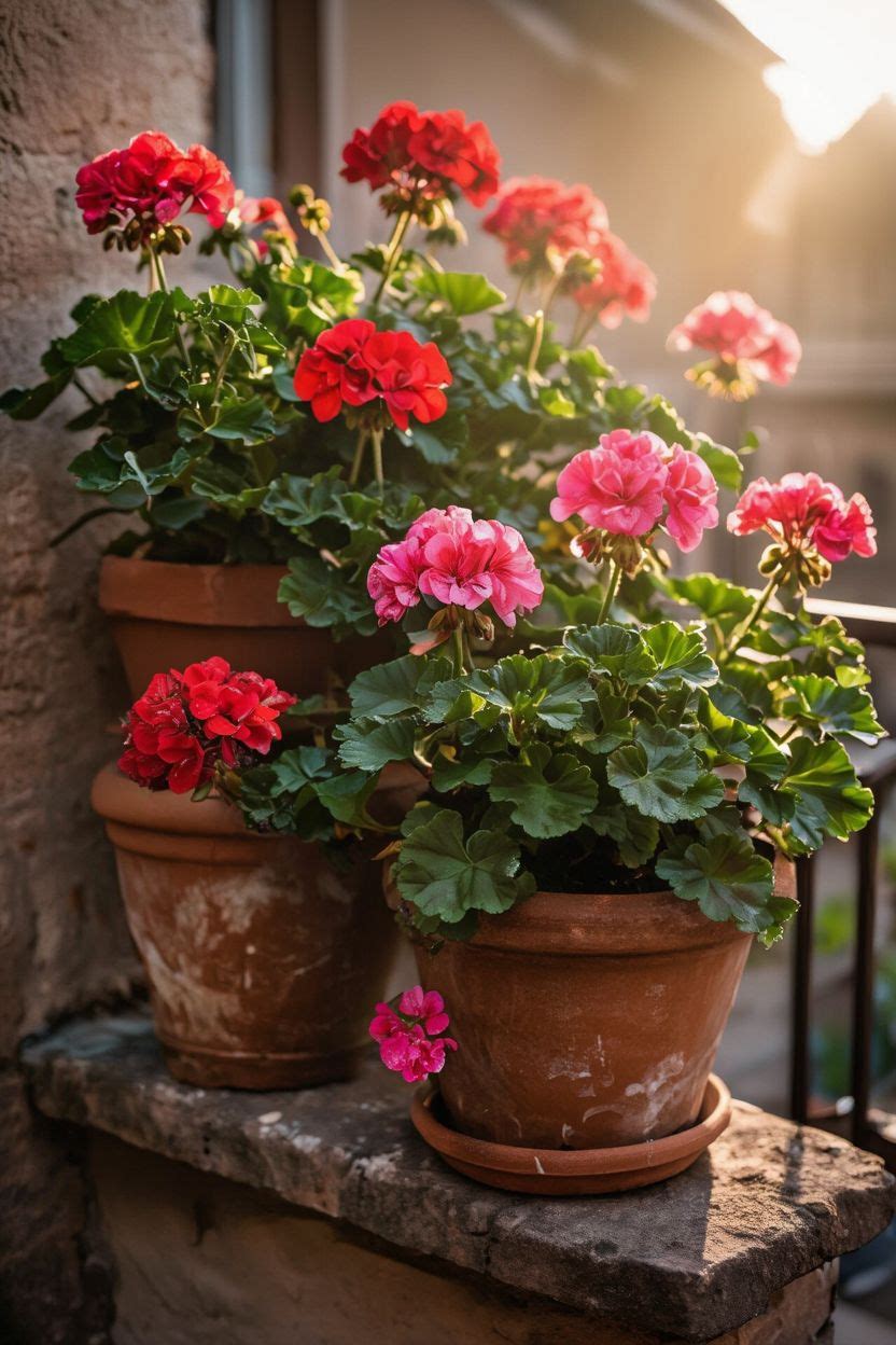 Geraniums in Containers