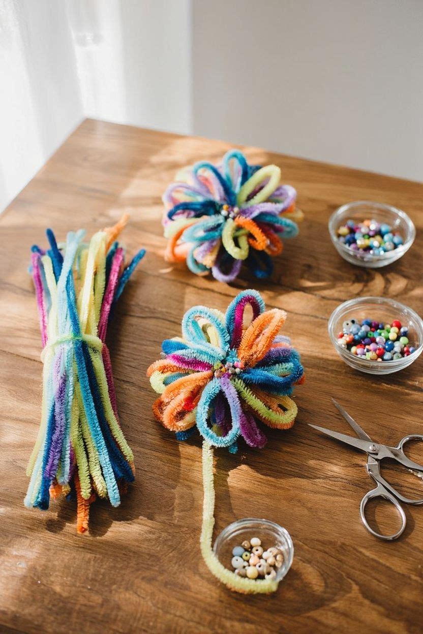 Pipe Cleaner Flower DIY Rose