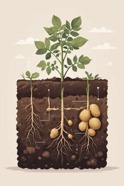 Potato Plant Growth Stages Underground
