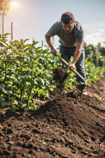 Hilling Potatoes Garden Technique