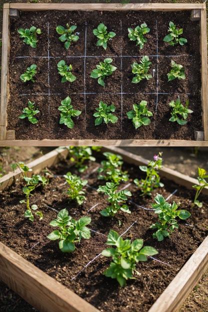 Square Foot Gardening Potato Planting