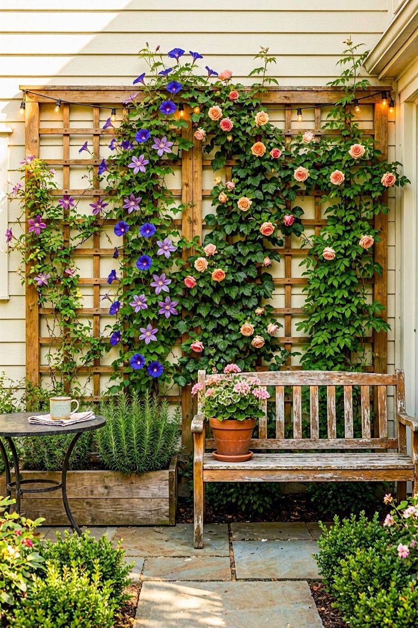 Cheap trellis plant ideas for a budget garden wall