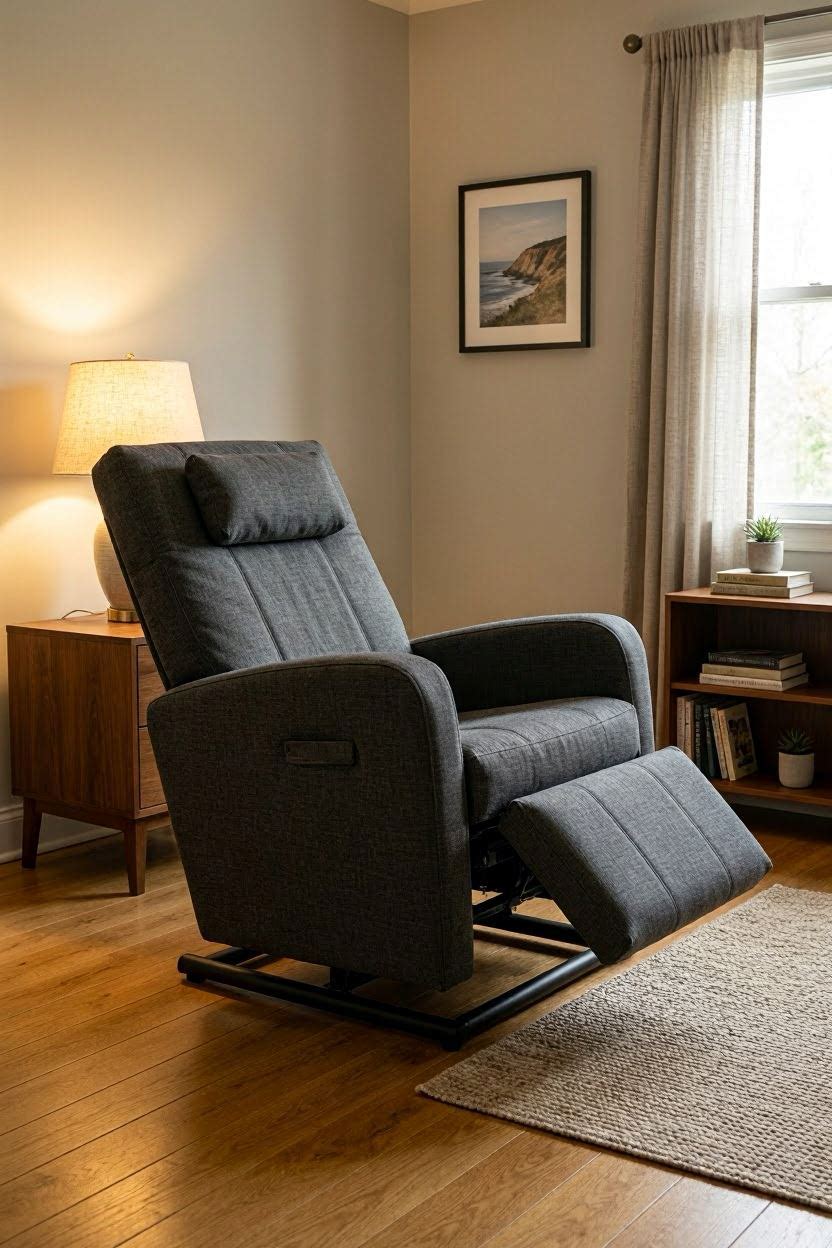 Zero gravity recliner chair in a cozy USA bedroom setting
